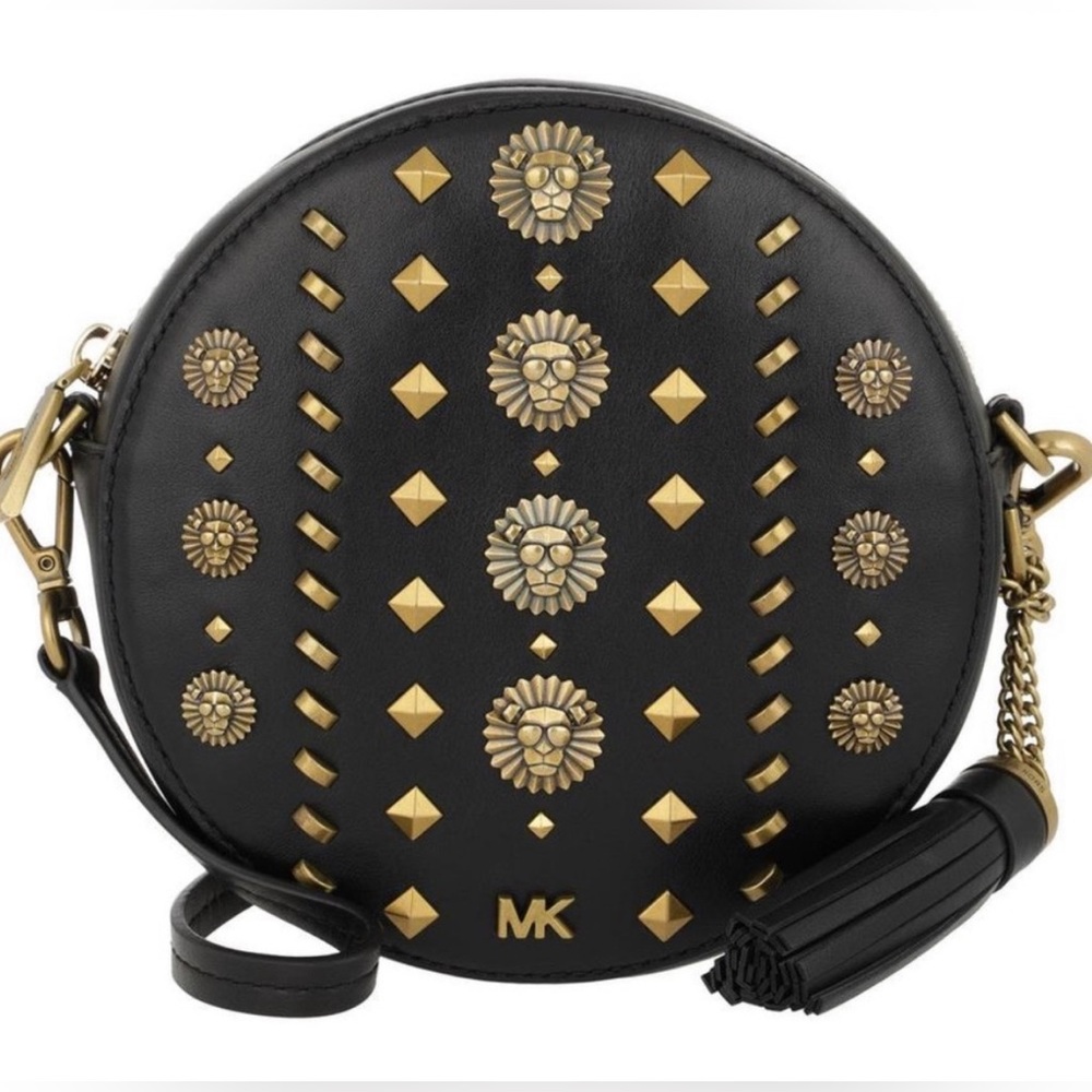 Michael Kors Lion Studded Canteen Crossbody Bag Gem